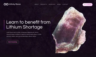 Infinity Stone investor marketing site